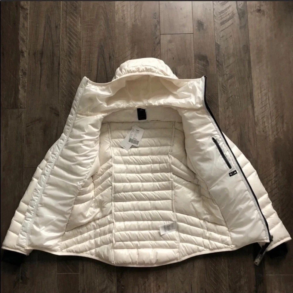 NWT Adidas White Down Puffer Jacket Small - Sample - Picture 10 of 15